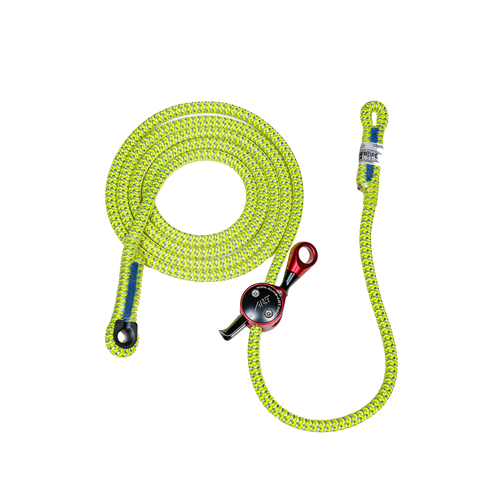 ROPE LOGIC/'S ADJUSTABLE WIRECORE LANYARD WITH MICROGRAB 10FT ARBORIST RIGGING