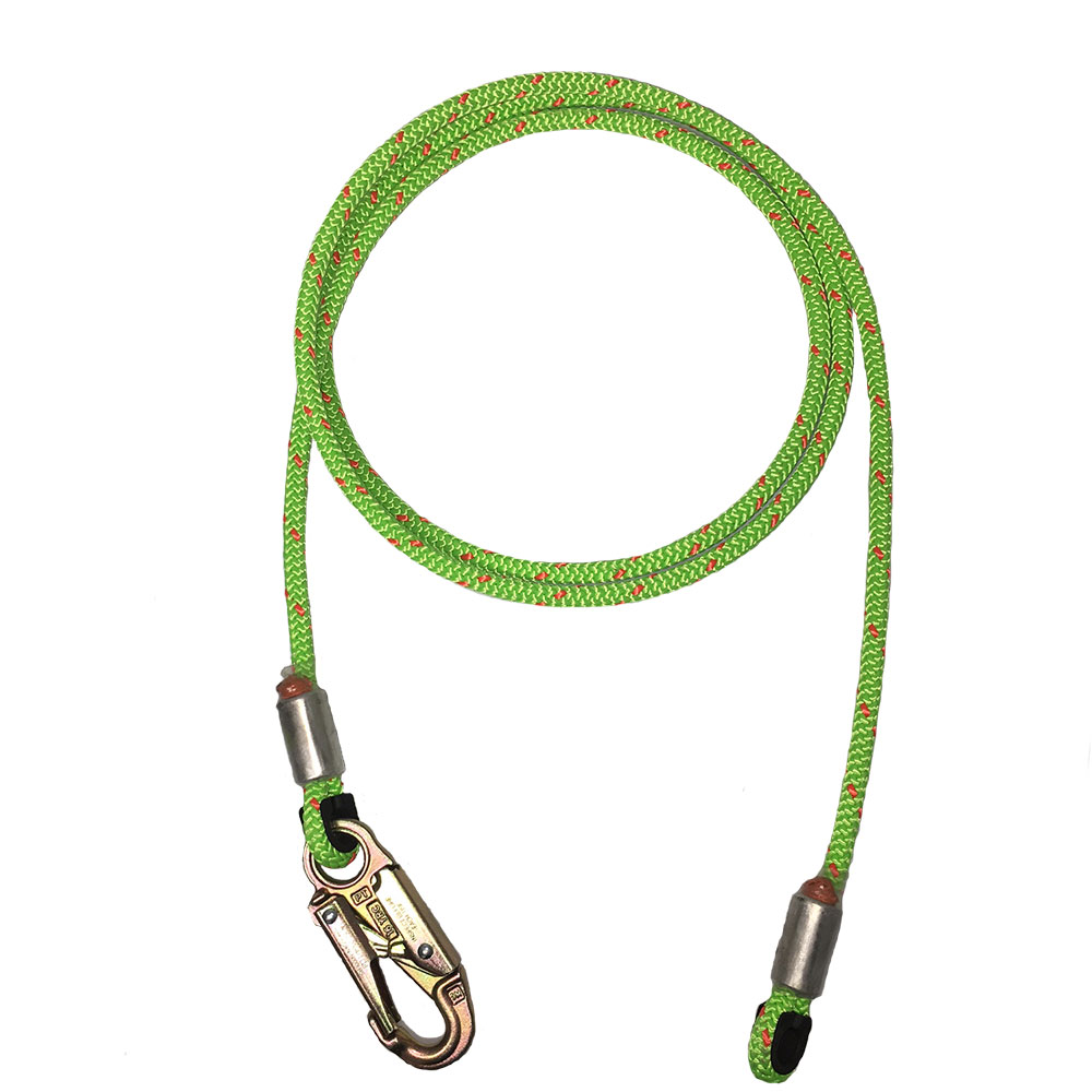 ROPE LOGIC/'S ADJUSTABLE WIRECORE LANYARD WITH MICROGRAB 10FT ARBORIST RIGGING