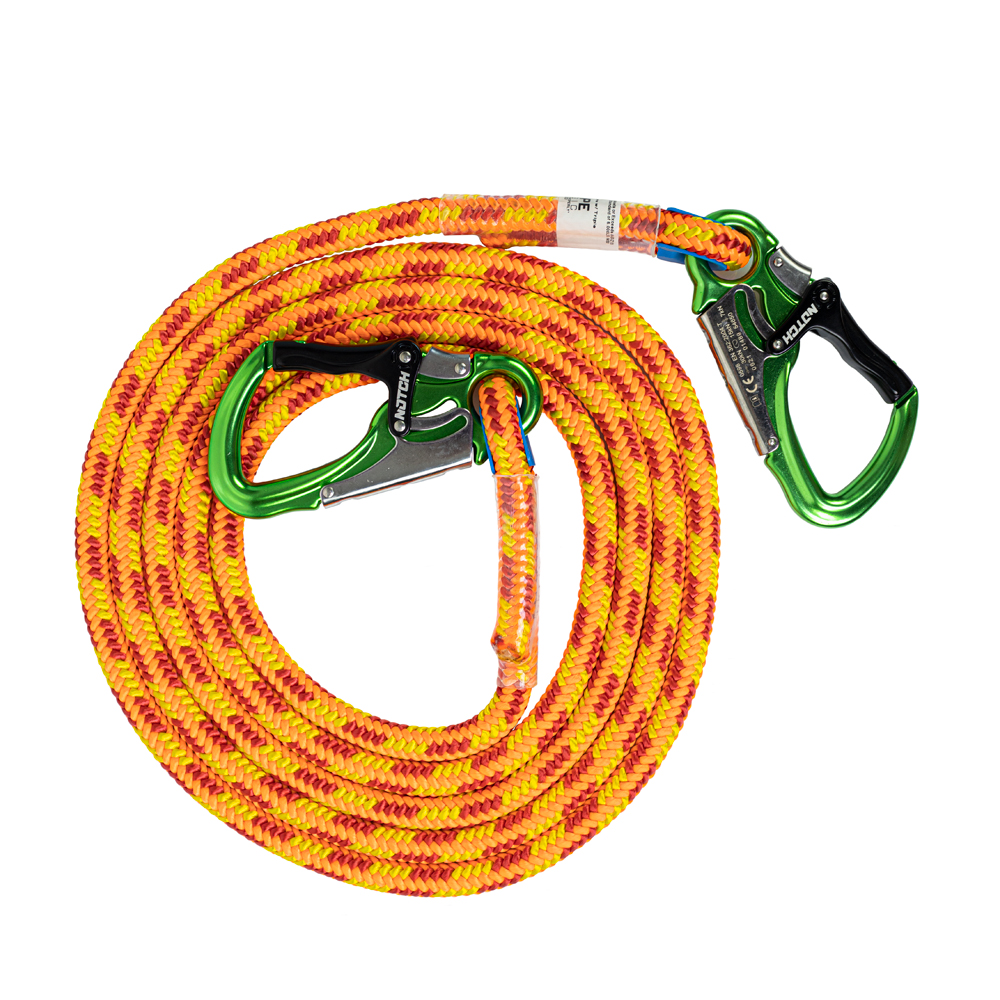 Rope Logic 12' Fire 2 in 1 Lanyard w/ Notch Triple Action Snap